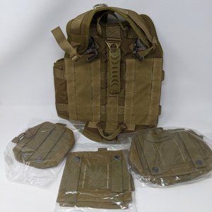 Pet Artist Tactical Dog Harness No Pull Vest with Pouches Coyote Brown Med.